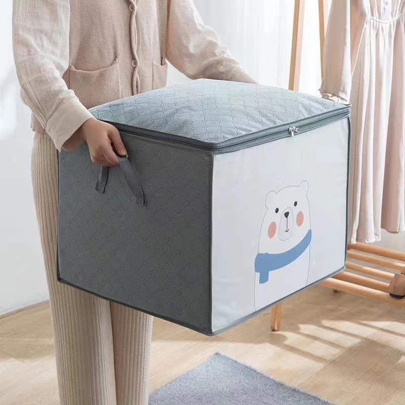 FOLDABLE STORAGE BOX HOME ORGANIZER BOX 60L | Shopee Philippines