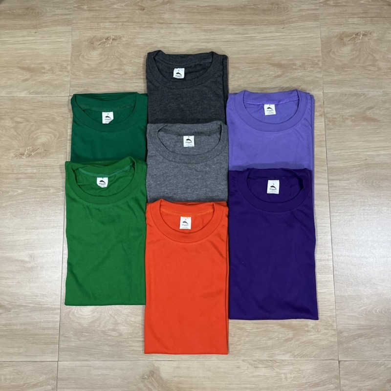 Flipper Round Neck Tshirt shirt-Dark Colors(Lavander,E.Green,Orange,Violet,Dk.Green,PS Gray,T.Black) #7