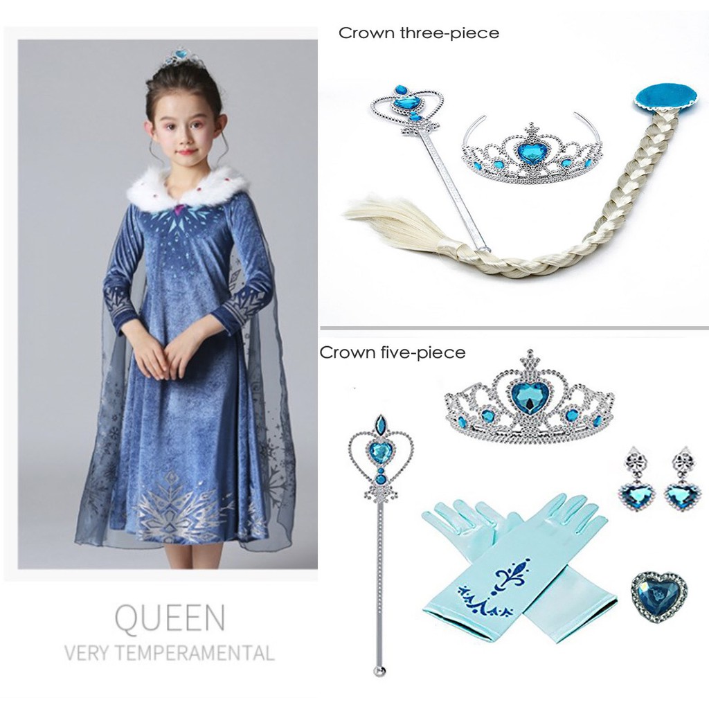Disney Frozen Princess Kids Girls Cos Cosplay Costume Frozen Elsa