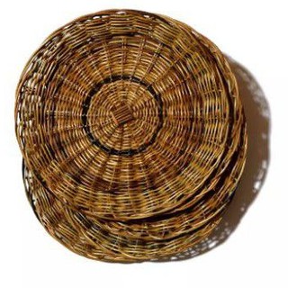 10PCS NETO RATTAN NATIVE PLATES/REUSABLE CLASSY COCO MIDRIB PLATE ...