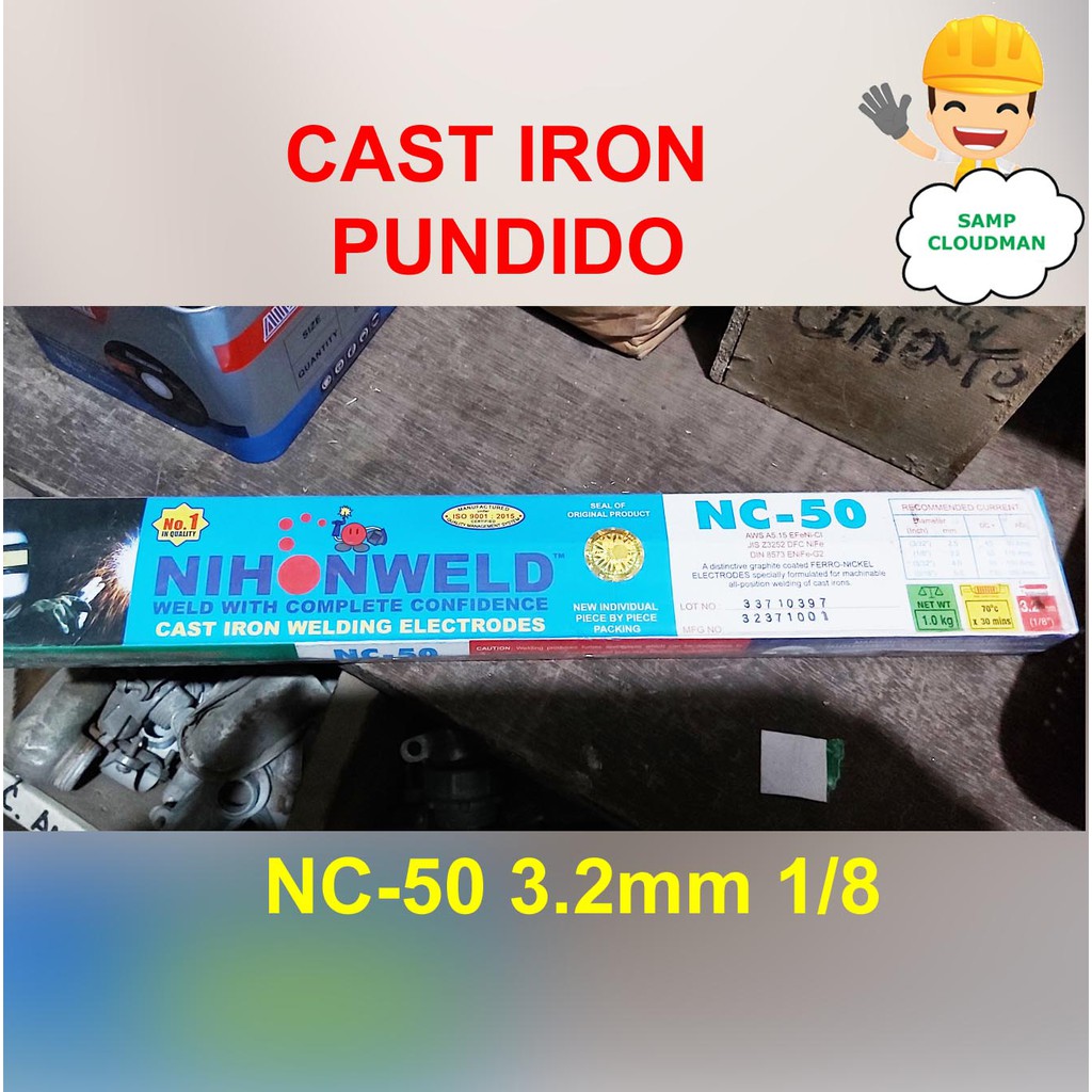 Nihon Cast Iron Welding Electrode NC50 1/8 3.2mm 1 PIECE graphite