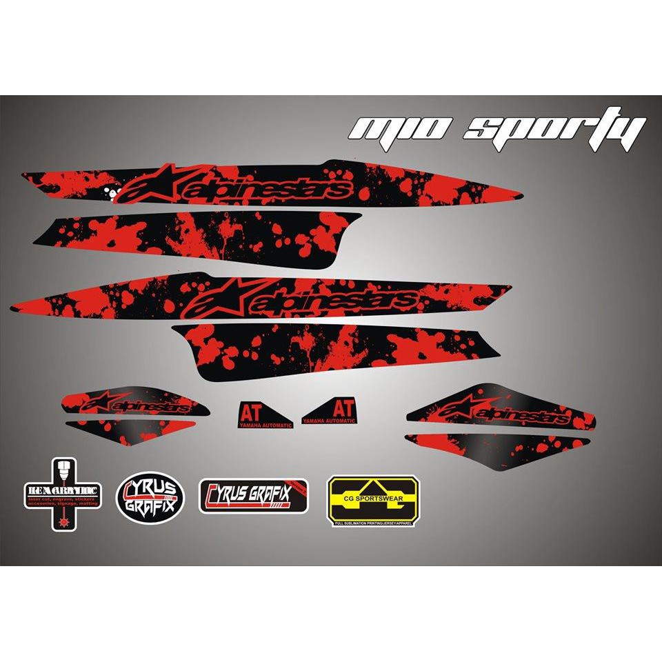 MIO SPORTY STOCK    DECALS | Shopee Philippines