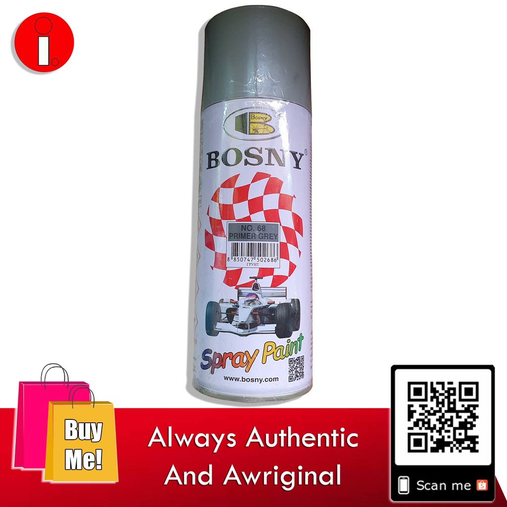 Bosny Spray Paint Primer Gray 300g (400cc) 68 Shopee Philippines