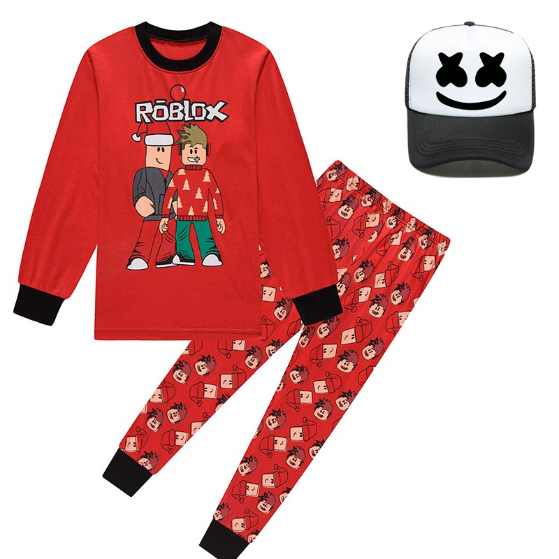 Teens Roblox Clothes Sleepwear T Shirt Youtube Game Kids Boys Long Sleeve Christmas Xmas Pajamas Black Pjs 6 13years Shopee Philippines - roblox pajamas catalog