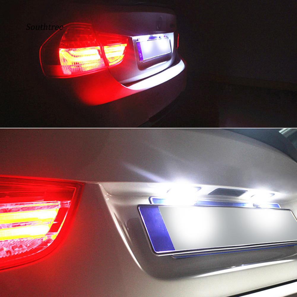 car number plate with light