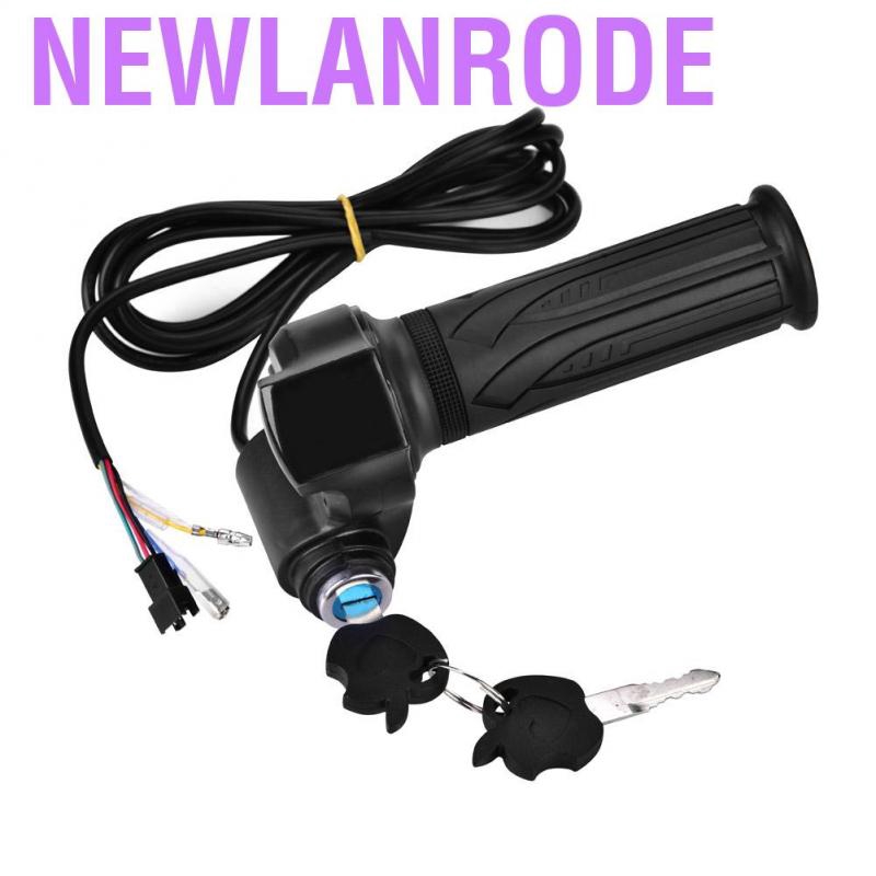 12-100V Scooter Electric Bicycle EBike Throttle Grip Handlebar LED Digital Meter