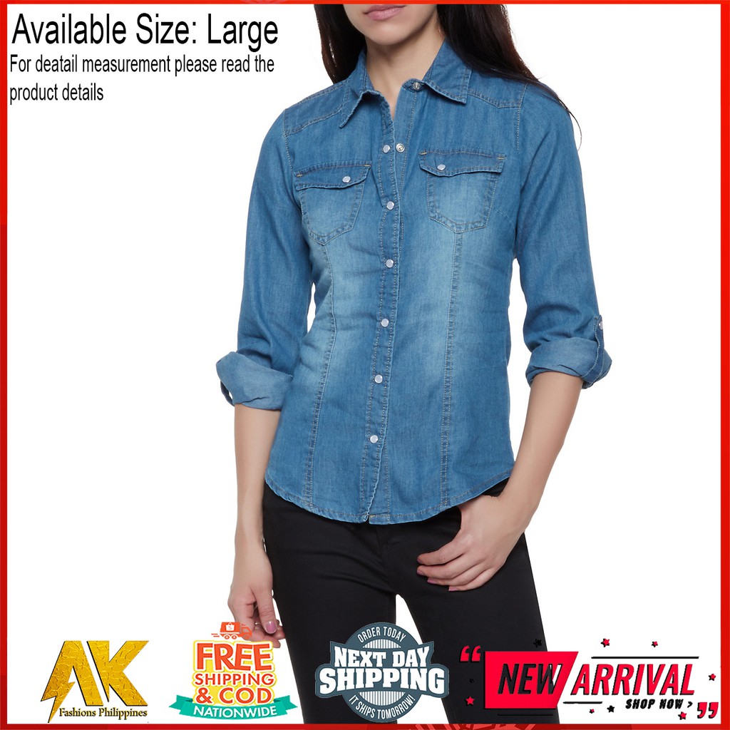 jeans long sleeve shirt