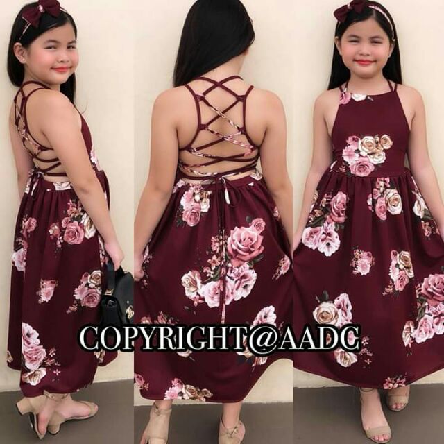 long back dress for kids