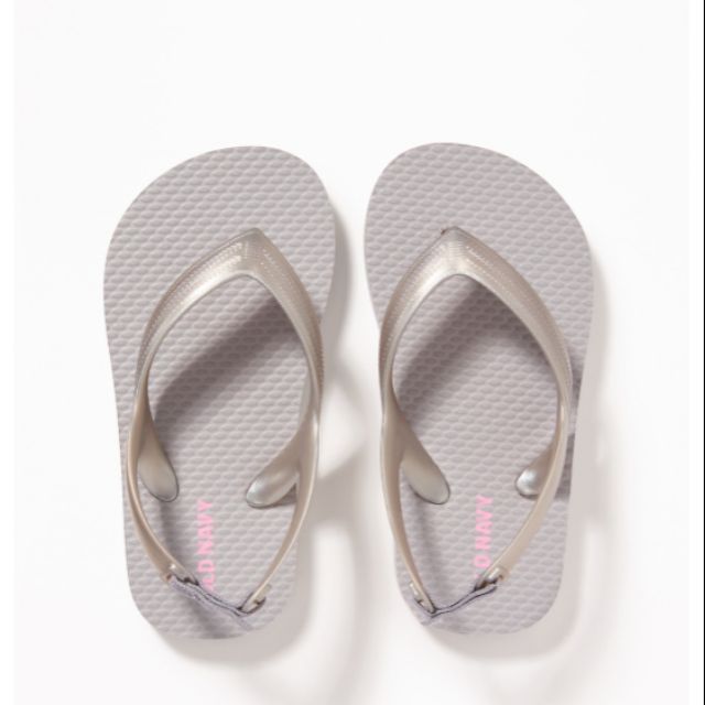 old navy silver flip flops