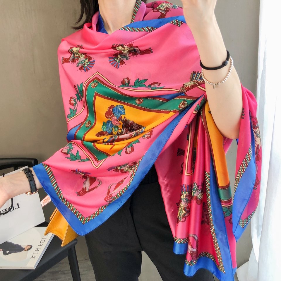 printed silk scarf