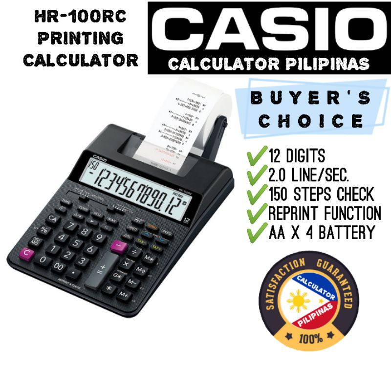 CASIO HR - 100RC COMPACT SIZE | Shopee Philippines