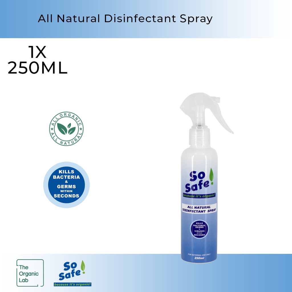 So Safe All Natural Disinfectant Spray 250ml (1PC) Shopee Philippines