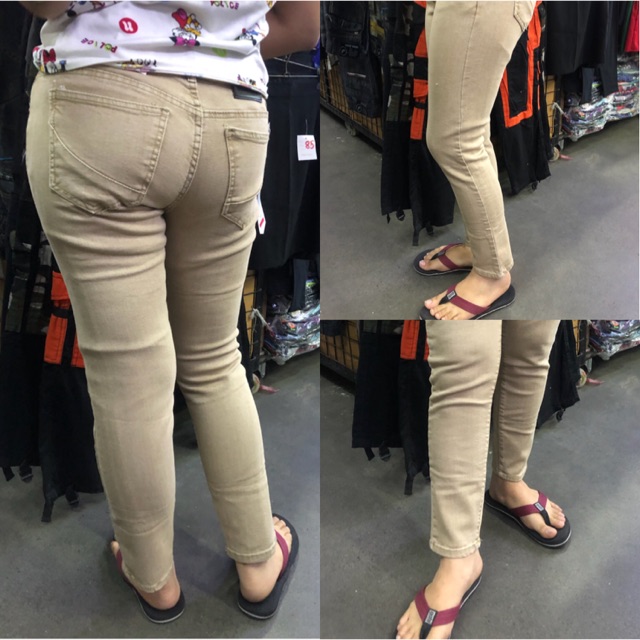 khaki jeans women's