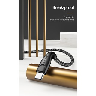 USAMS U41 3M Micro USB Lightning Type C Braided Data & Charging Cable for  iPhone iPad Android Device | Shopee Philippines