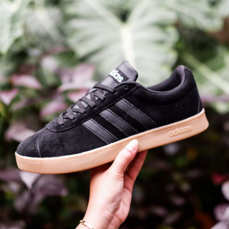 adidas vl court suede black