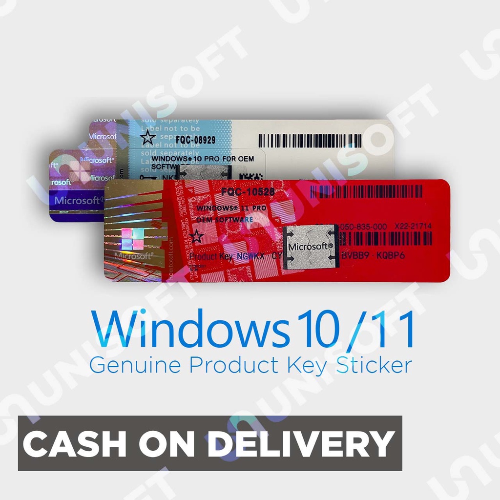 Microsoft Windows 10 Pro COA Sticker Product Key