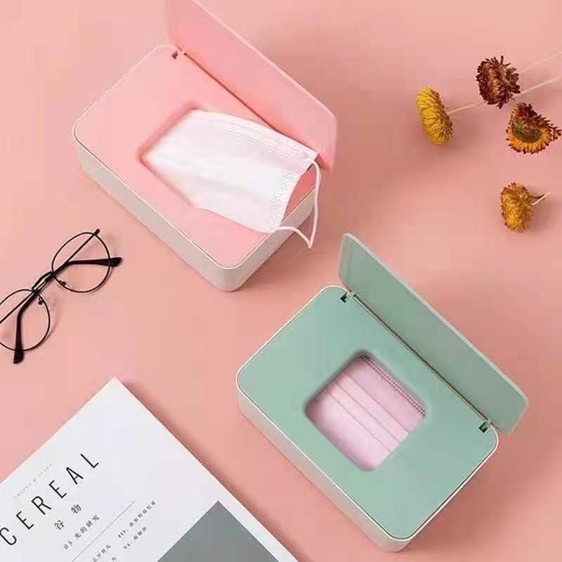 Mask Storage Box ,Tissue Box Style, Wetwipes & Face Mask Box Dispenser