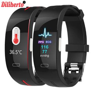 Diliberto thermometer PPG ECG HRV BPM breath rate smart bracelet watch ...