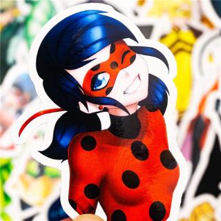 dijiaorph 50pcs miraculous ladybug laptop stickers