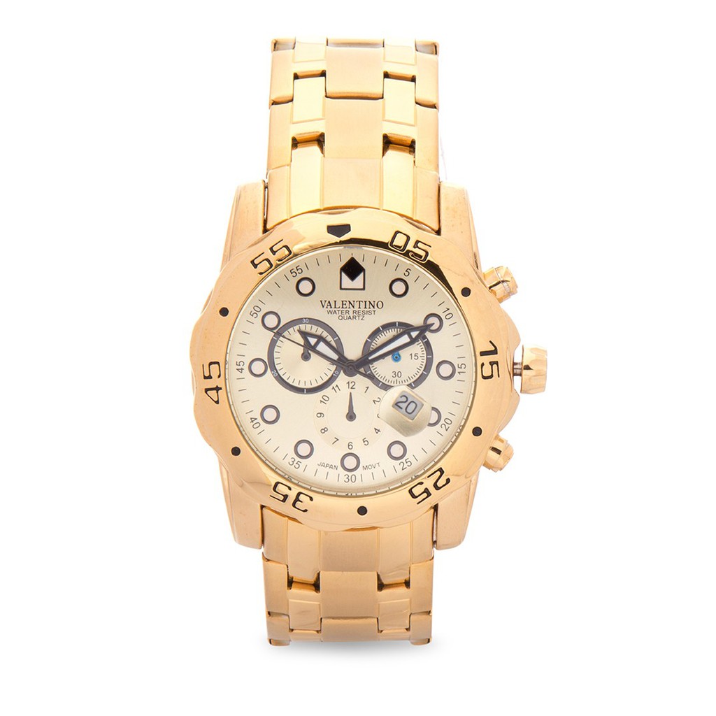Valentino Watch for Men's 20121883Gold Gold DIAL Gold Stainless