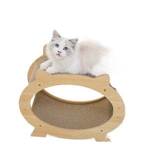 ❁❦◄Double-layer cat scratching board vertical corrugated litter one-piece grinding claw wear-resista