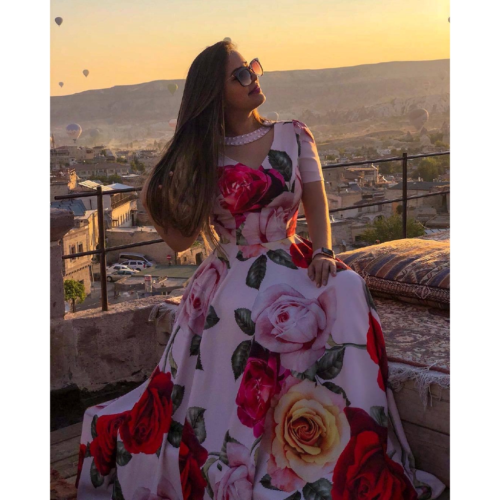 floral evening skirt