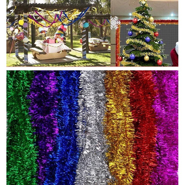 Christmas decoration garlan assorted colors Garland Decoration Shopee