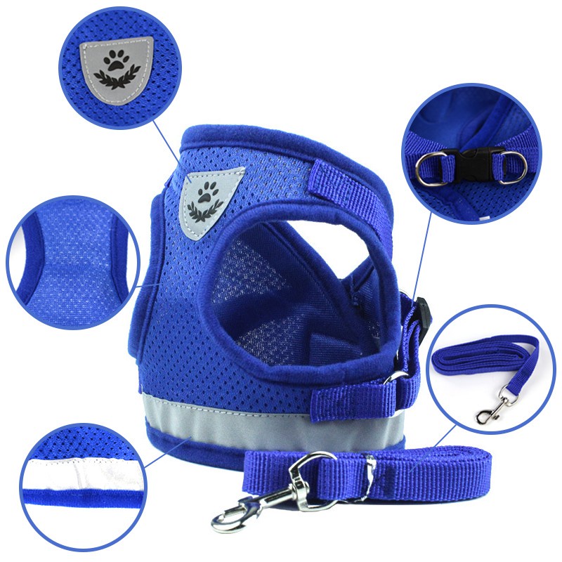 FRNC Cat Dog Harness Vest Reflective Walking Lead Leash for Puppy Dog Collar #7