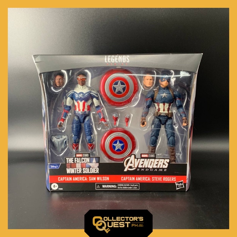 Marvel Legends Captain America 2 Pack Steve Rogers & Sam Wilson Figure ...