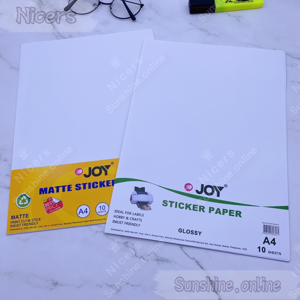 joy-10sheets-matte-glossy-sticker-paper-a4-printable-shopee-philippines