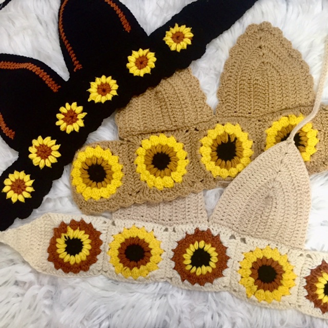 sunflower crochet top