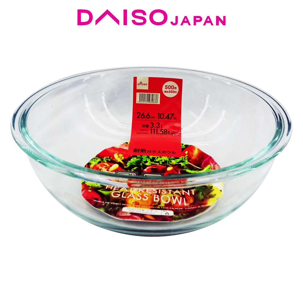 Daiso HeatResistant Glass Bowl 3.3L Shopee Philippines