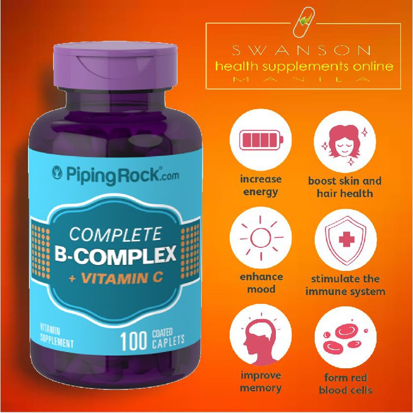 Vitamin B Complex Plus Vitamin C 100 Coated Caplets Shopee Philippines