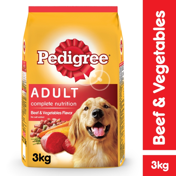 Pedigree Adult Beef & Vegetables Dry Dog Food (3kg) Shopee Philippines