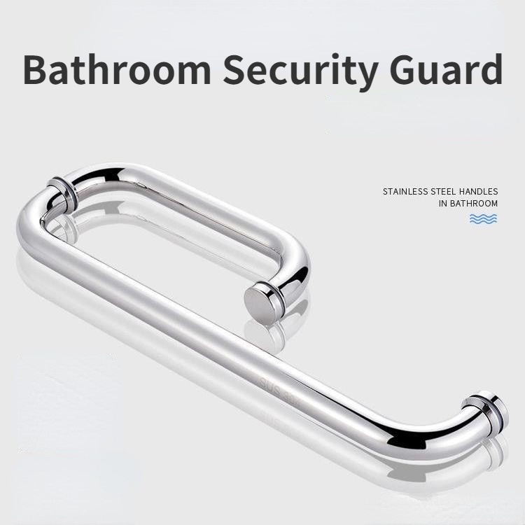 Bathroom Glass Door Handle Shower Room Stainless Steel Handrail Sliding