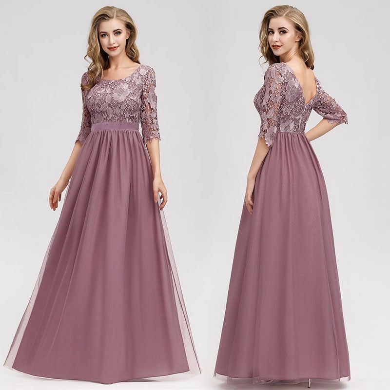 long sleeve long bridesmaid dresses