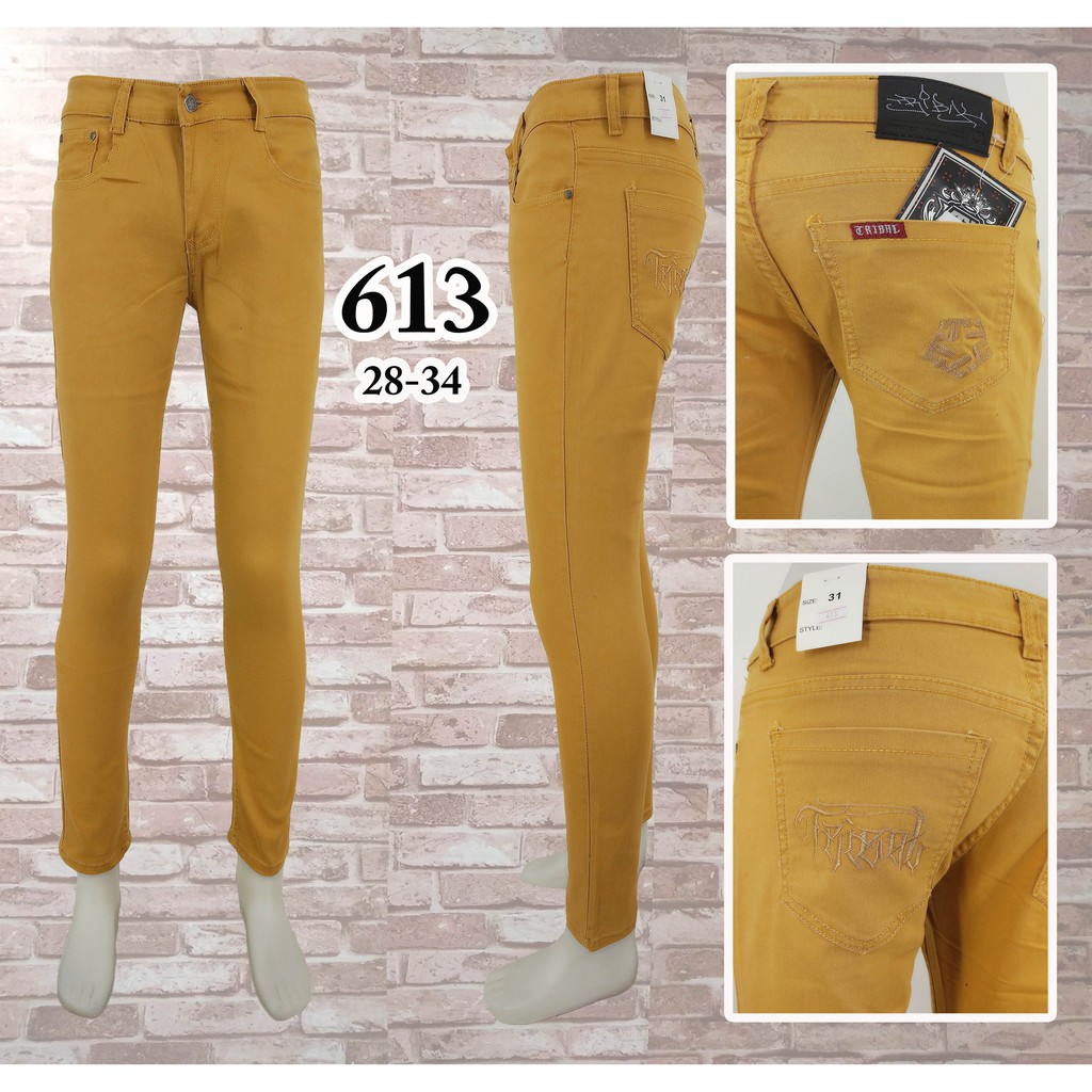 yellow skinny jeans mens