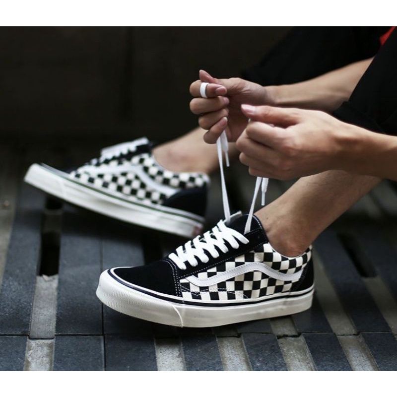 Checkerd shoes lace up for men's | Shopee Philippines