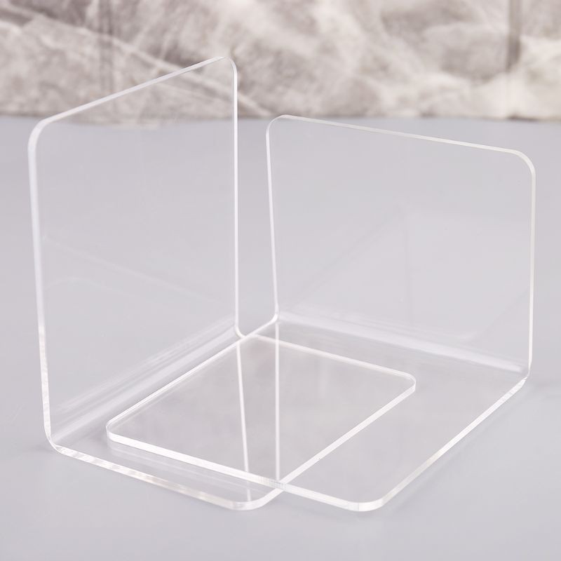 Uth Clear Acrylic L Shaped Desk Organizer Desktop Book Holder