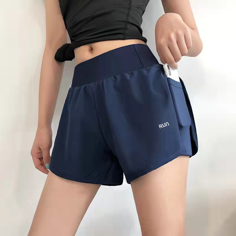 Enna 2in1 Sports shorts loose casual anti-glare pockets quick-drying summer yoga pants for women 388 - Image 2