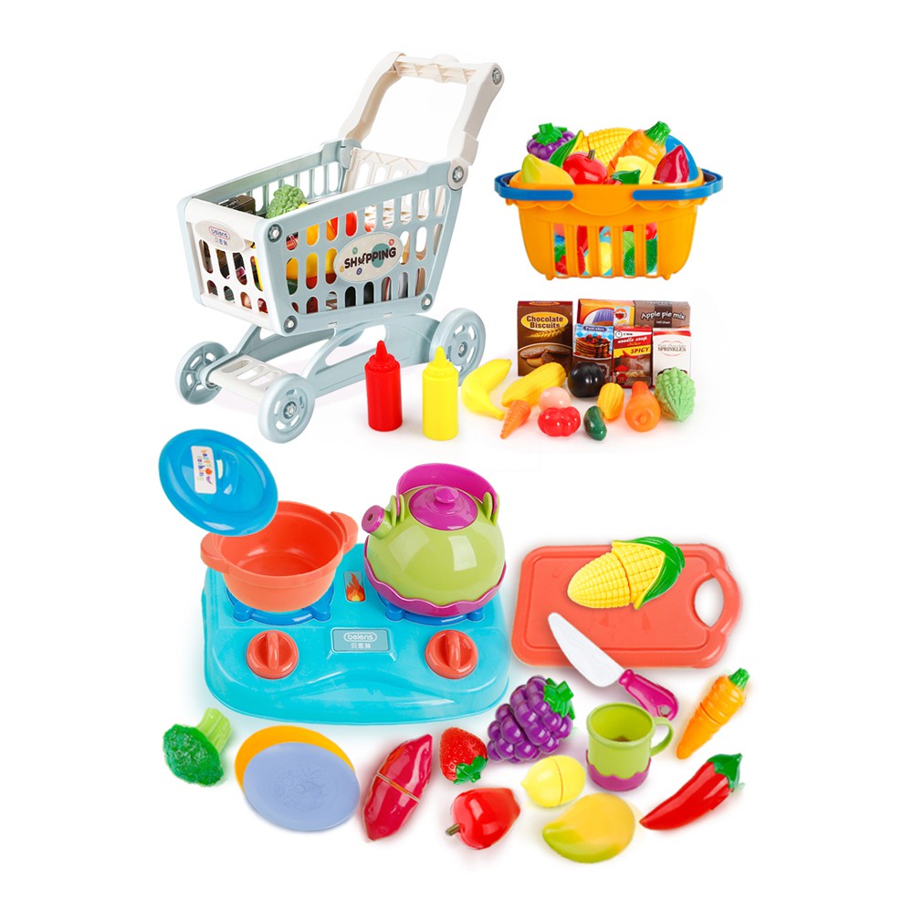 ☞bain to give children cut fruits and vegetables le toys girls play ...