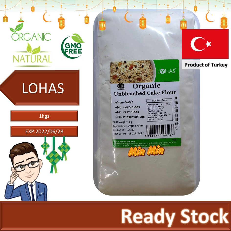 LOHAS Organic Unbleached Cake Flour 1kg Powder 1kg Shopee Philippines