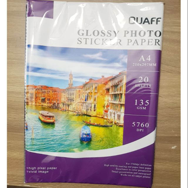 A4 Quaff Glossy Photo Sticker Paper Waterproof Shopee Philippines