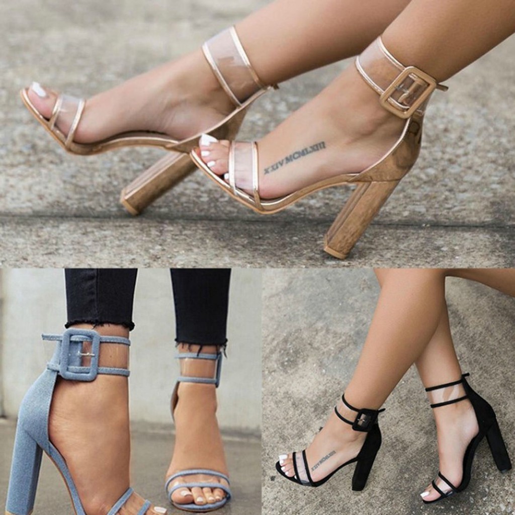 high heel shoes transparent