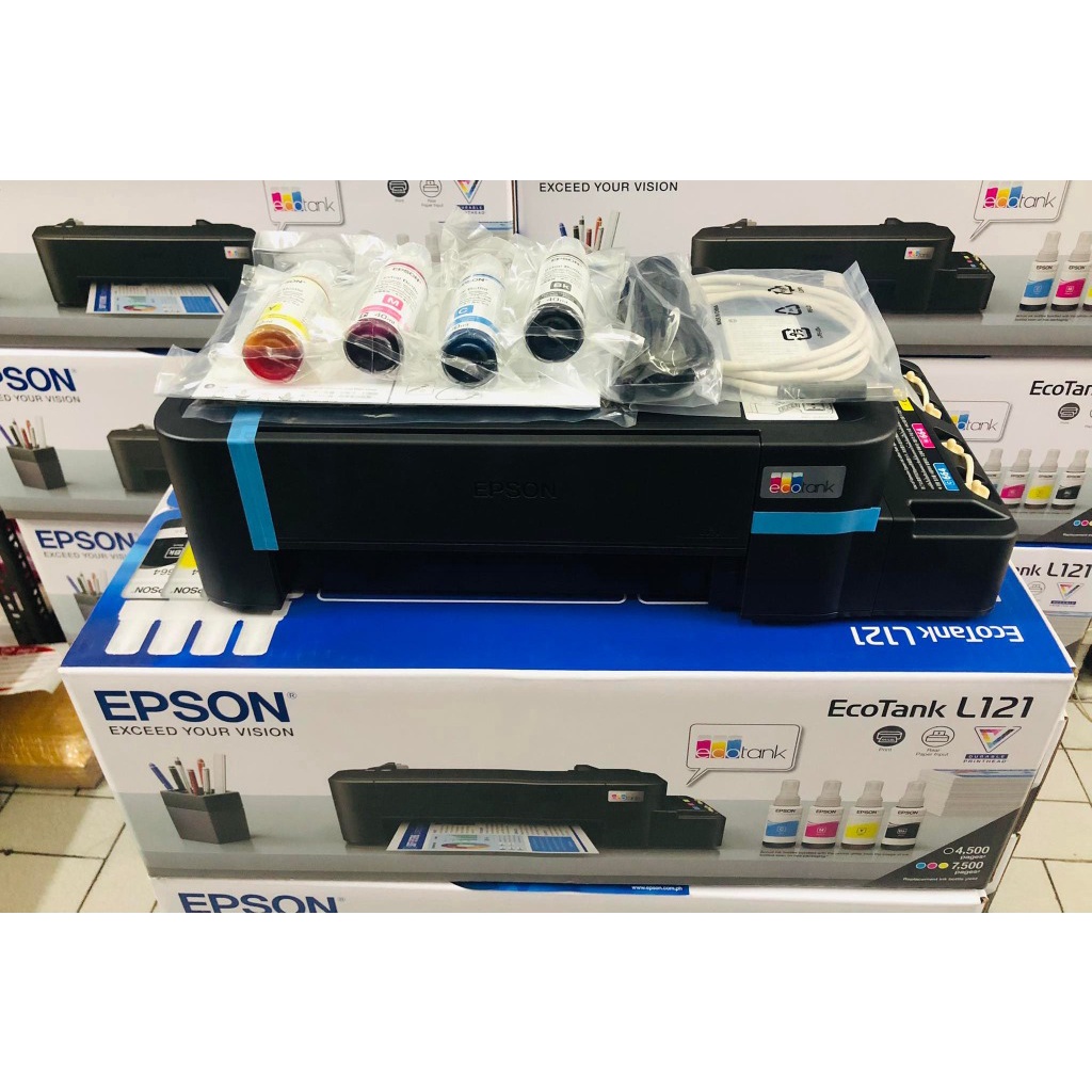 EPSON L121 ECO TANK A4 PRINTER WITH FREE INK AND BONDPAPER Shopee