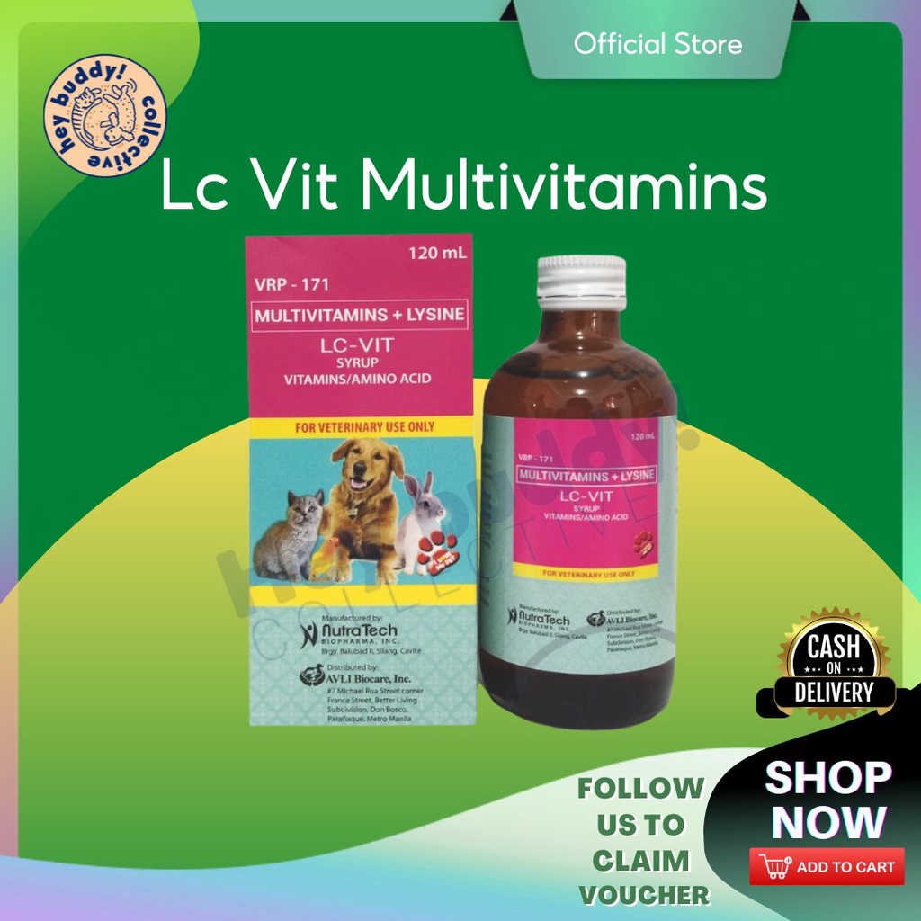LC Vit Multivitamins Syrup, Pet Multivitamins Cat Dog Vitamins Shopee Philippines