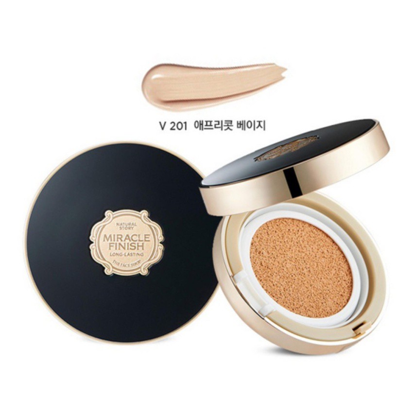 THE FACE SHOP Miracle Finish CC Long Lasting Cushion SPF50+/PA+++ | Shopee  Philippines