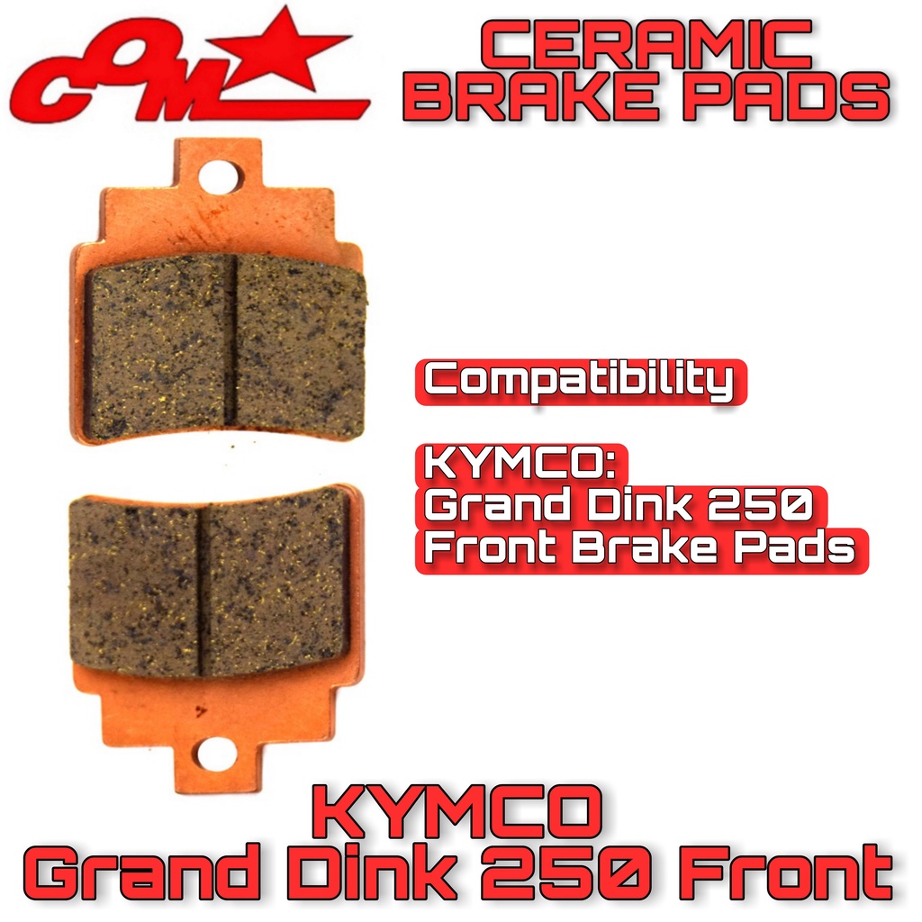 COMSTAR Ceramic Brake pads For KYMCO: Grand Dink 250 (Front / Rear ...