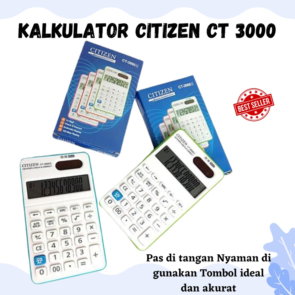 Free Bubble Wrap Packing!!! Citizen CT 3000 Calculator Pocket Check