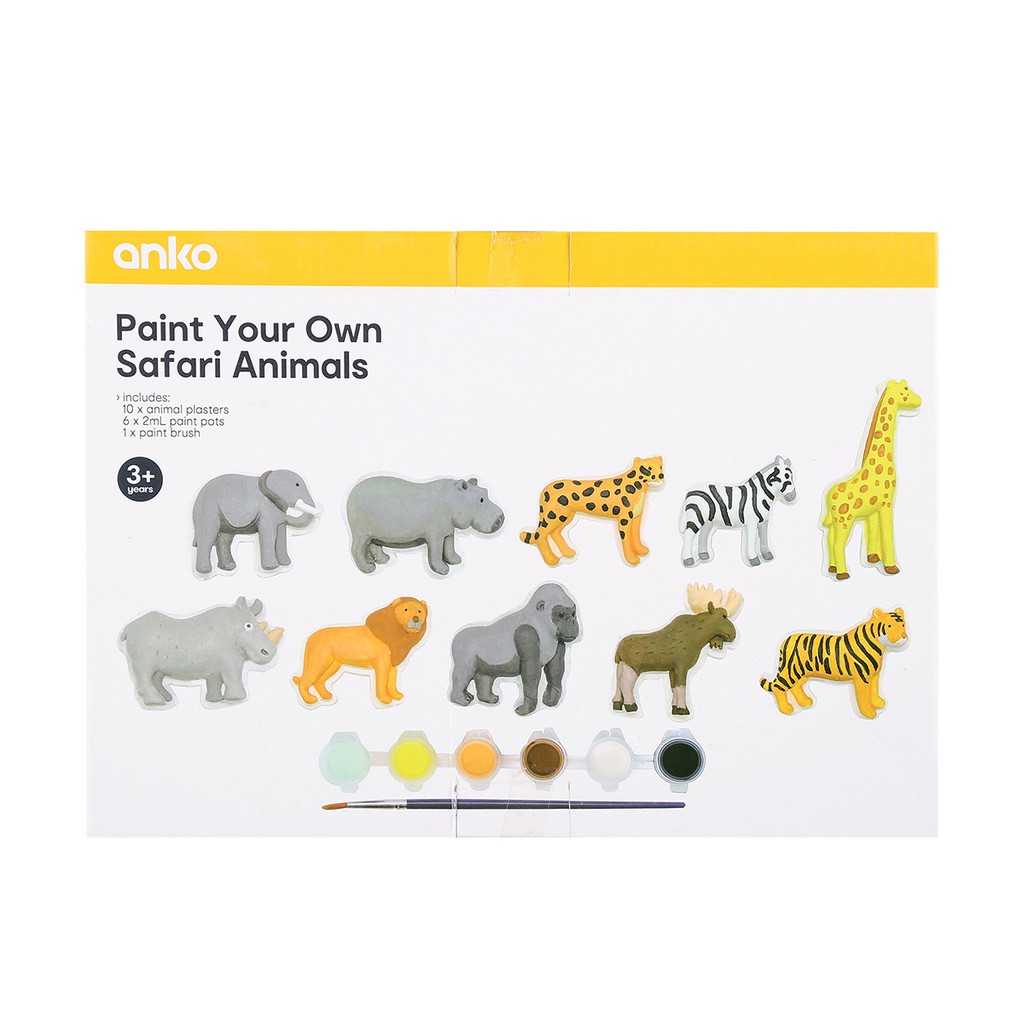 Anko Paint Your Own Safari Animals Set Shopee Philippines